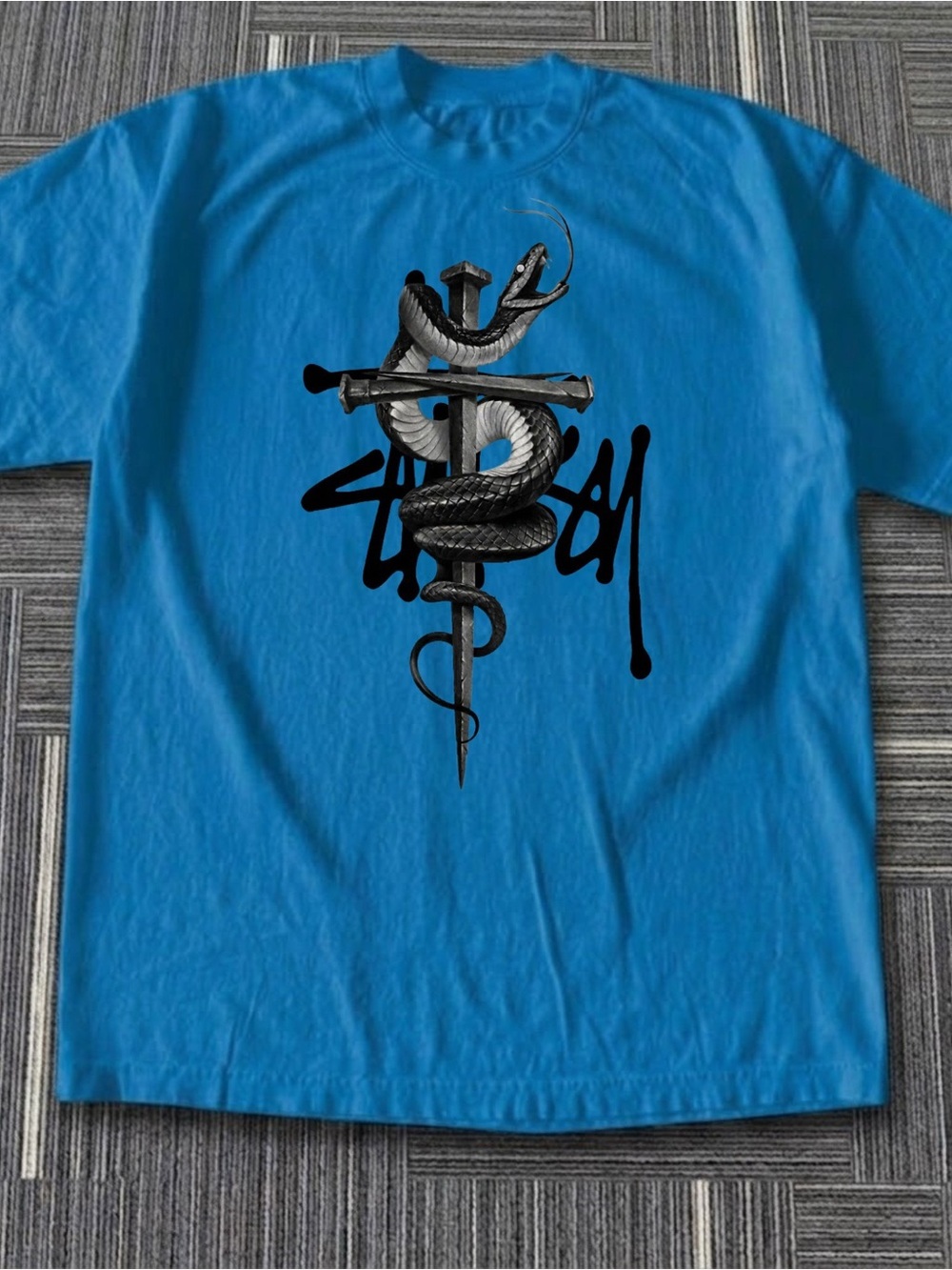 Gildan Blue Snake Cross Tee